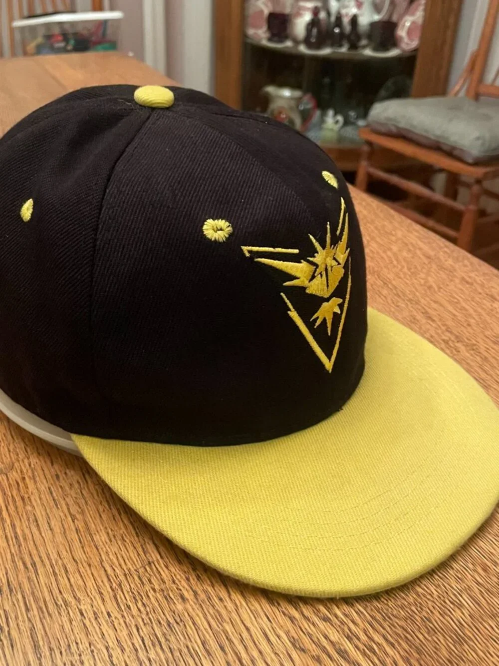 Pokemon Go Team Instinct Yellow and Black Snapback Baseball Hat Cap
